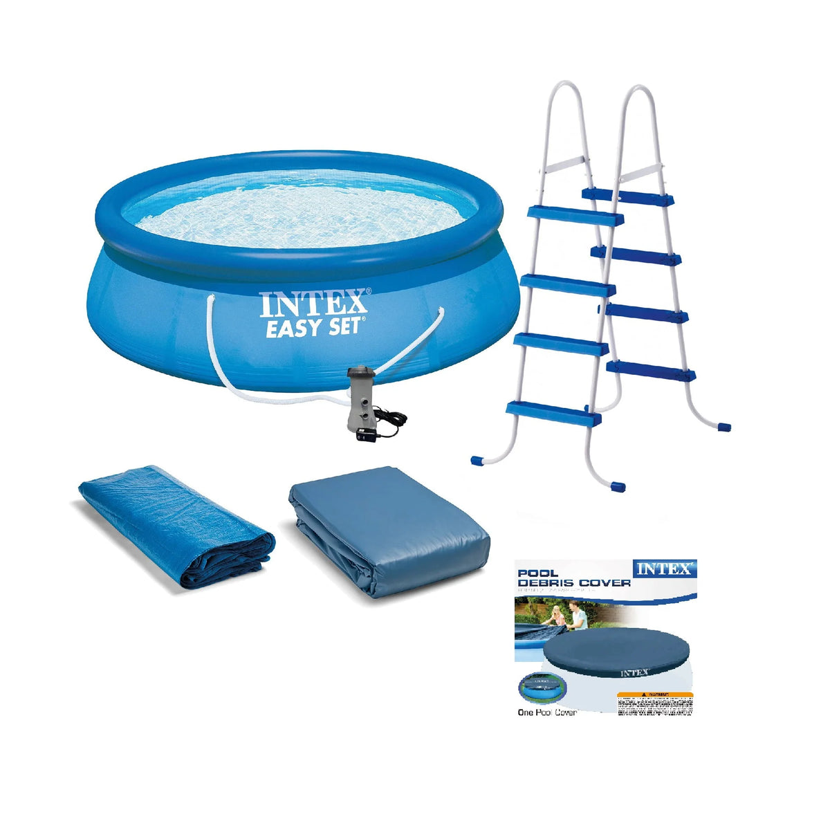 Above Ground Swimming Pool with Ladder and Pump Q543