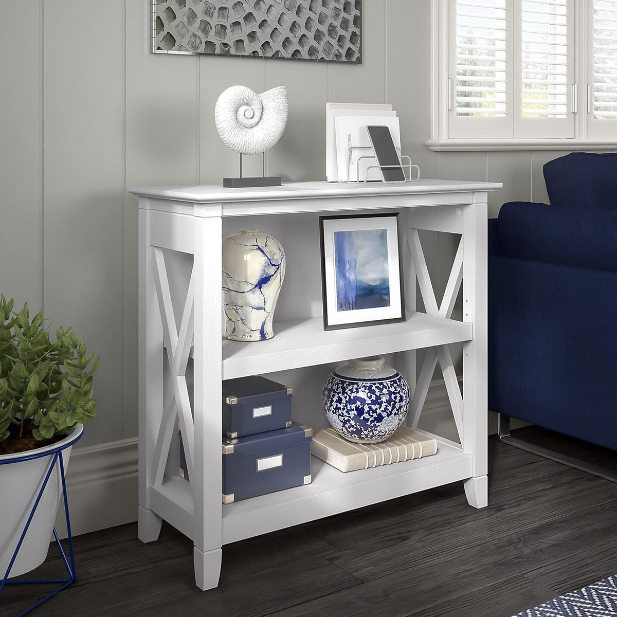 2 Shelf Bookcase in Pure White Oak A1229