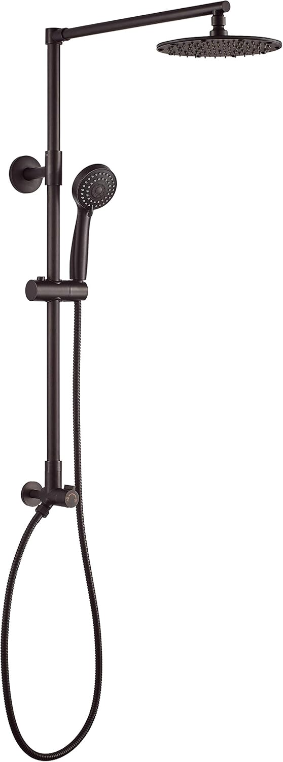 3-Setting Handheld Shower Combo with Slide Bar, 8 Shower Head, 2.5 GPM Brushed Nickel V615089