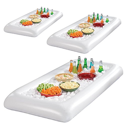White Inflatable Serving Bar with Drain Plug M851