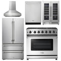 36 Propane Gas Range, Range Hood, Refrigerator, Dishwasher, Wine Cooler H5247