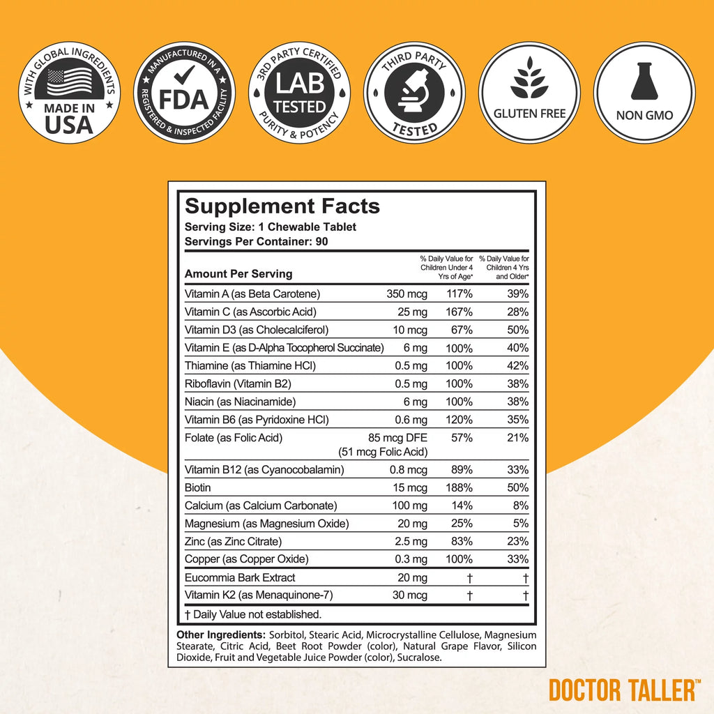Multivitamins and Multiminerals Chewable Tablets H716283