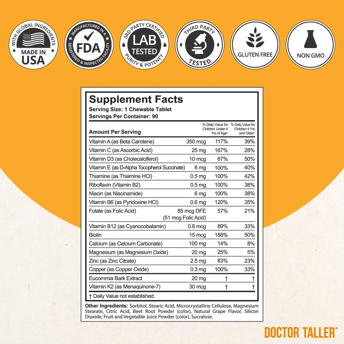 Multivitamins and Multiminerals Chewable Tablets H716283