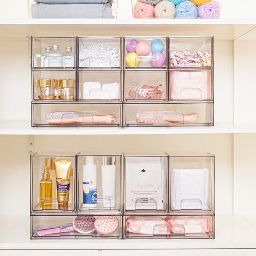 Clear Stackable Acrylic Storage Drawers 2 Pack J535604