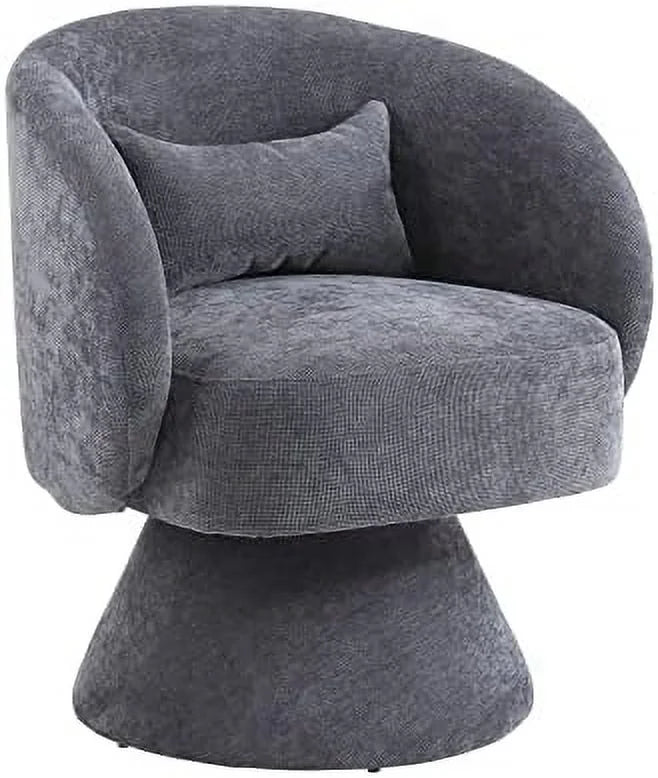 Linen Upholstered Swivel Accent Chair Set of 2 B9198