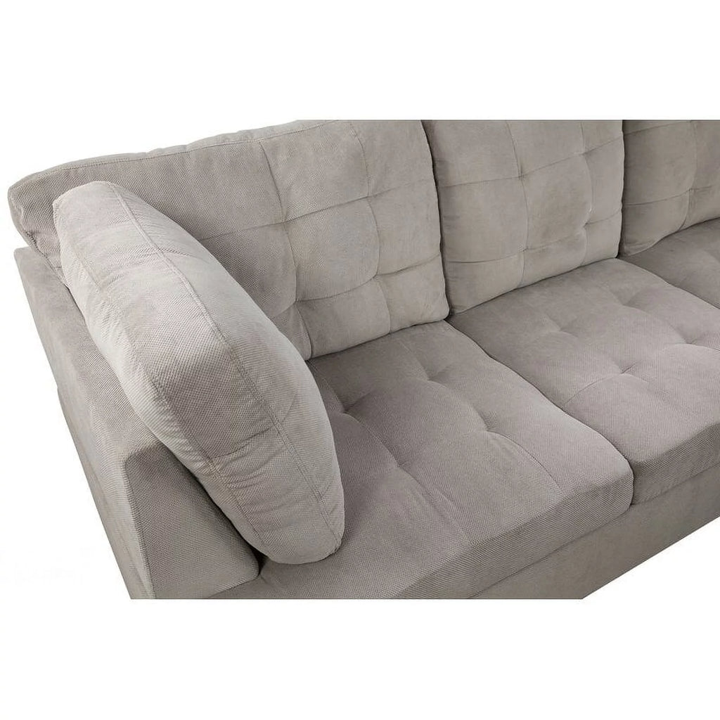 Gray Left Hand Facing Sectional with Ottoman Q746334