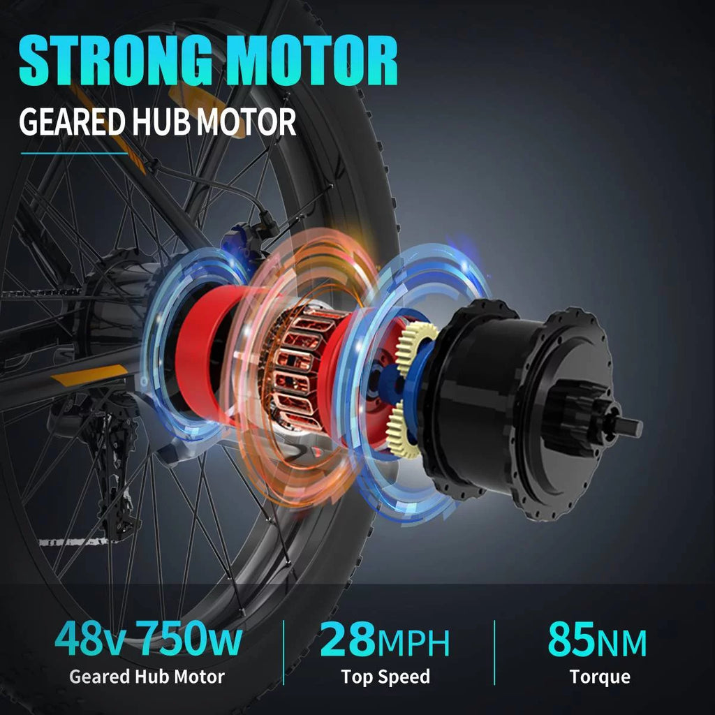 Electric Mountain Bike 750W 48V 13AH Fat Tire J67542