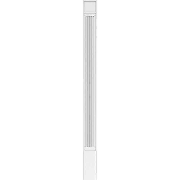 Fluted PVC Pilaster with Decorative Capital & Base (Pair) D6032