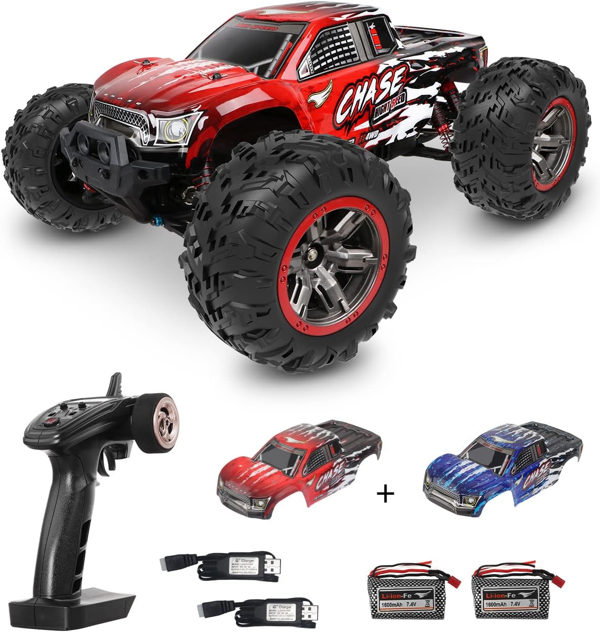 Brushless 1:16 4WD High Speed RC Monster Truck with 2 Battery I1766