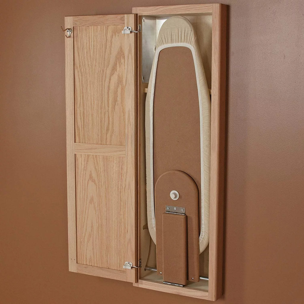 Recessed Ironing Board Cabinet with Storage Shelves B725701