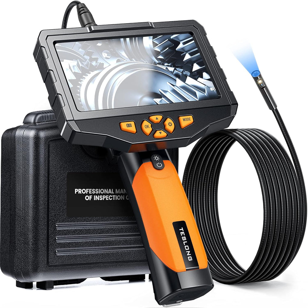5 inches IPS Dual Lens Borescope Camera with 8mm 10ft Cable S91324