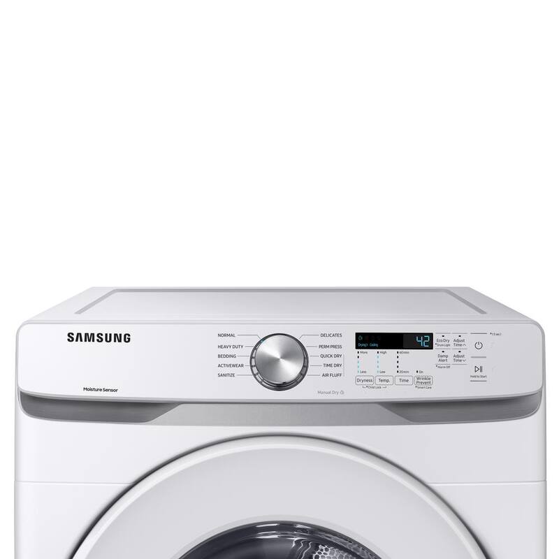 7.5 cu. ft. Stackable Vented Electric Dryer with Sensor Dry in White O483