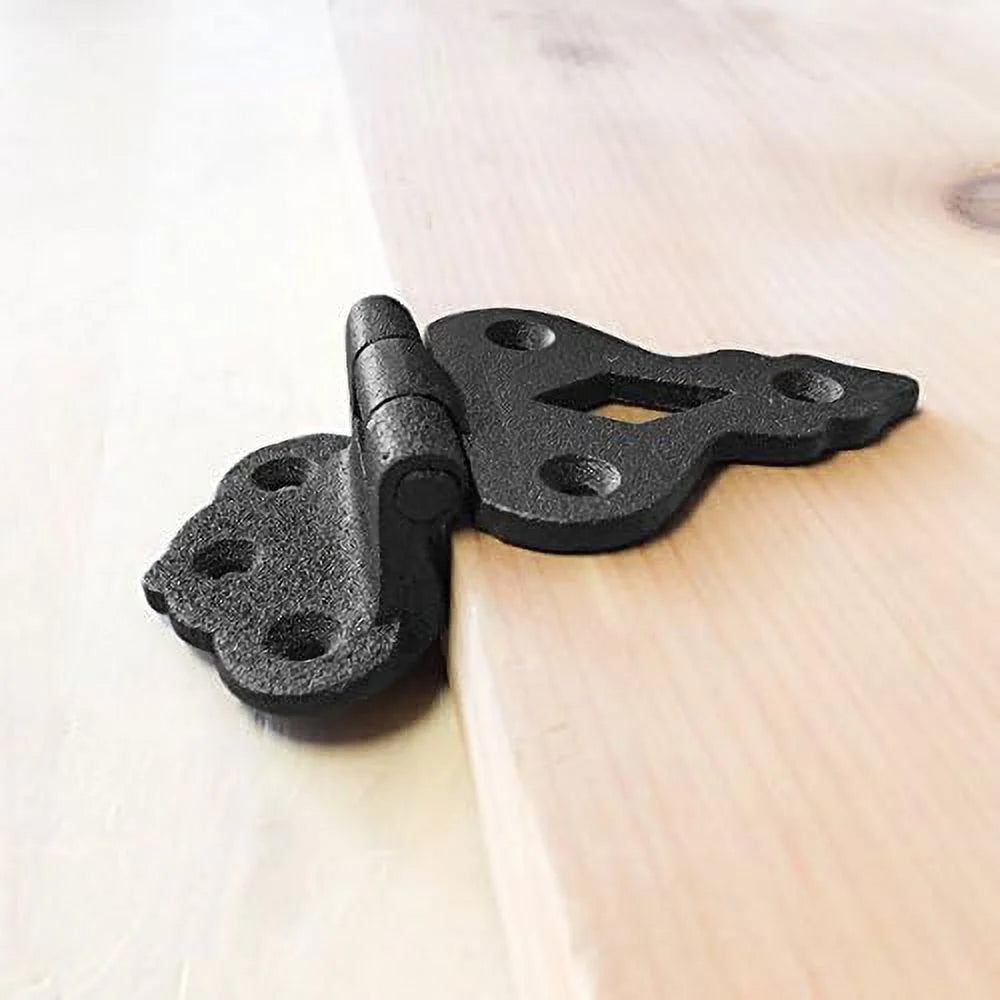 Black Wrought Iron 3/8 In. Offset Cabinet Hinge, Pack Of 4 X20119