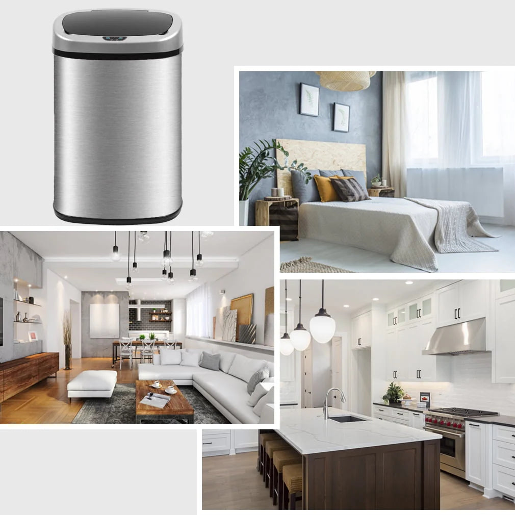 13 Gallon Stainless Steel Trash Can R88421