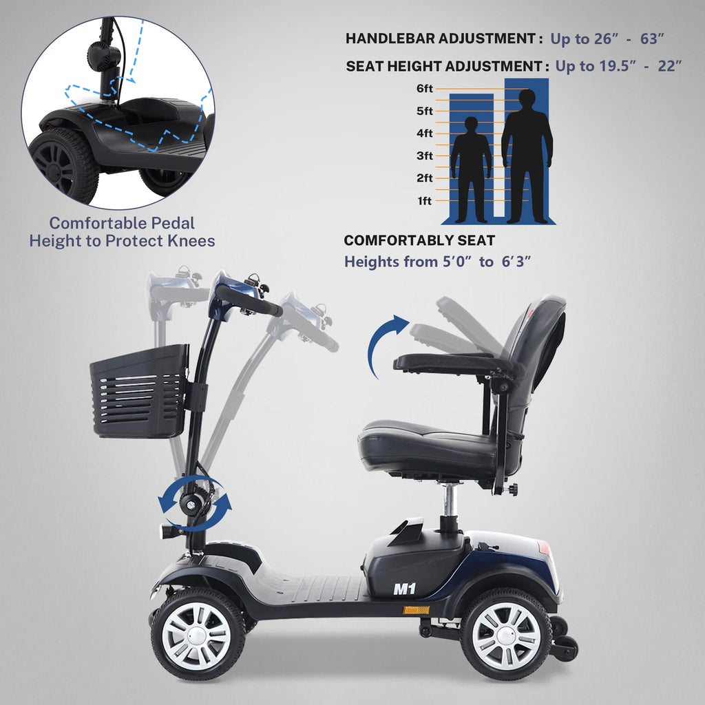 Blue 4 Wheel Mobility Scooter R4709