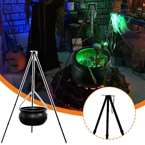 Large Witch Cauldron with Stand and Light Plastic Bowl O7051