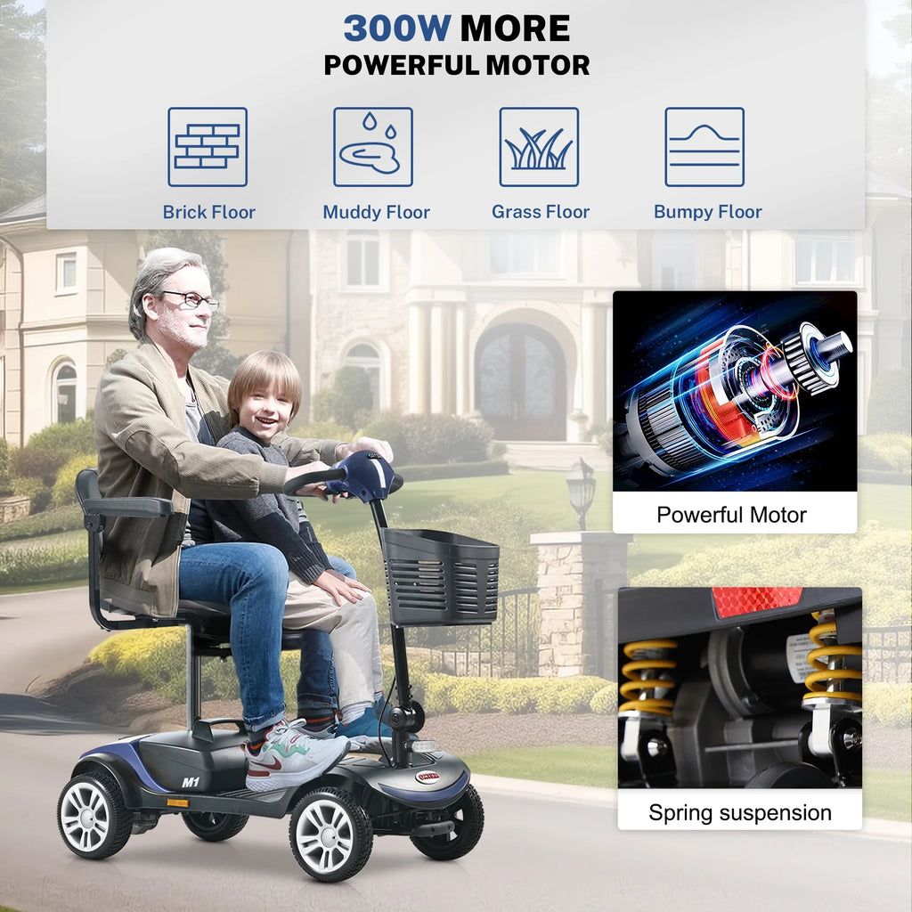 Blue 4 Wheel Mobility Scooter R4709