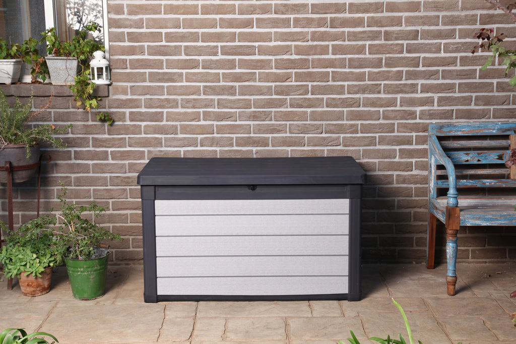 100 Gallon Resin Plastic Wood Deck Box E1739