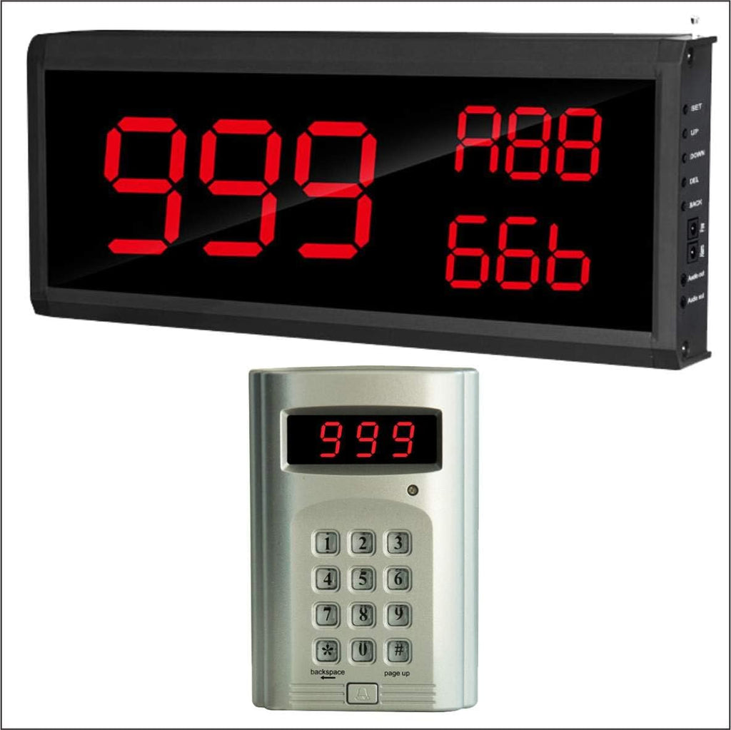 Wireless Calling System Number Keypad Caller and 3 Number Display Host O7225