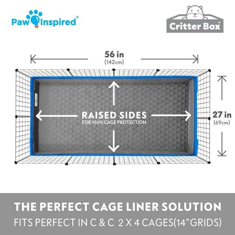 Washable Fleece Guinea Pig Cage Liner & Bedding with Raised Sides M9701