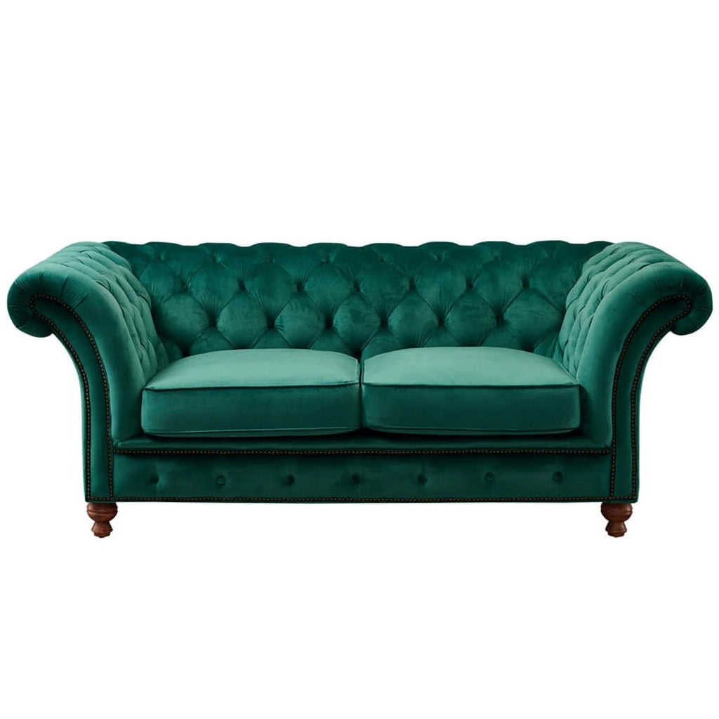 Green Fabric Sloped Arm Loveseat A744496