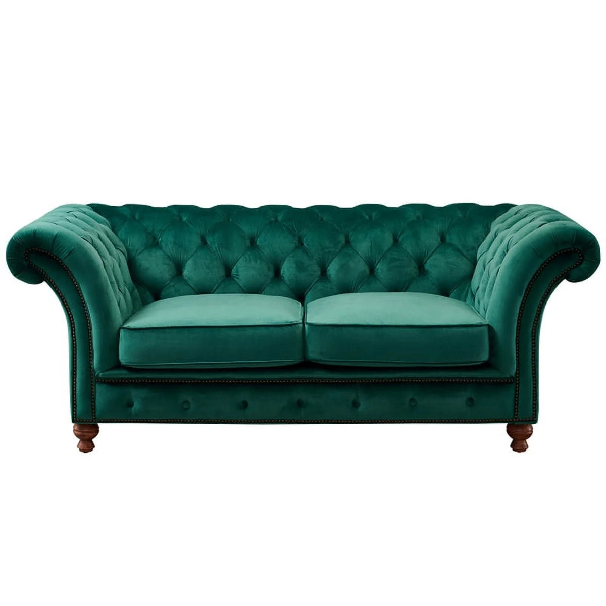 Green Fabric Sloped Arm Loveseat A744496