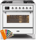 36 Dual Fuel Propane Gas Range with Chrome Trim M74839