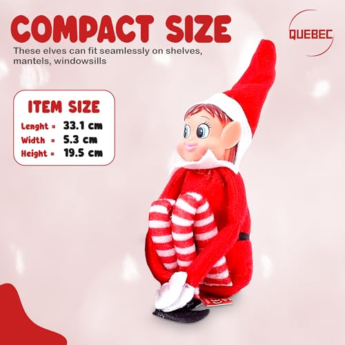 12 Inch Boy & Girl Christmas Elf Figures F668506