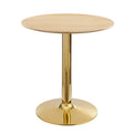 28" Round Wood & Metal Dining Table M232