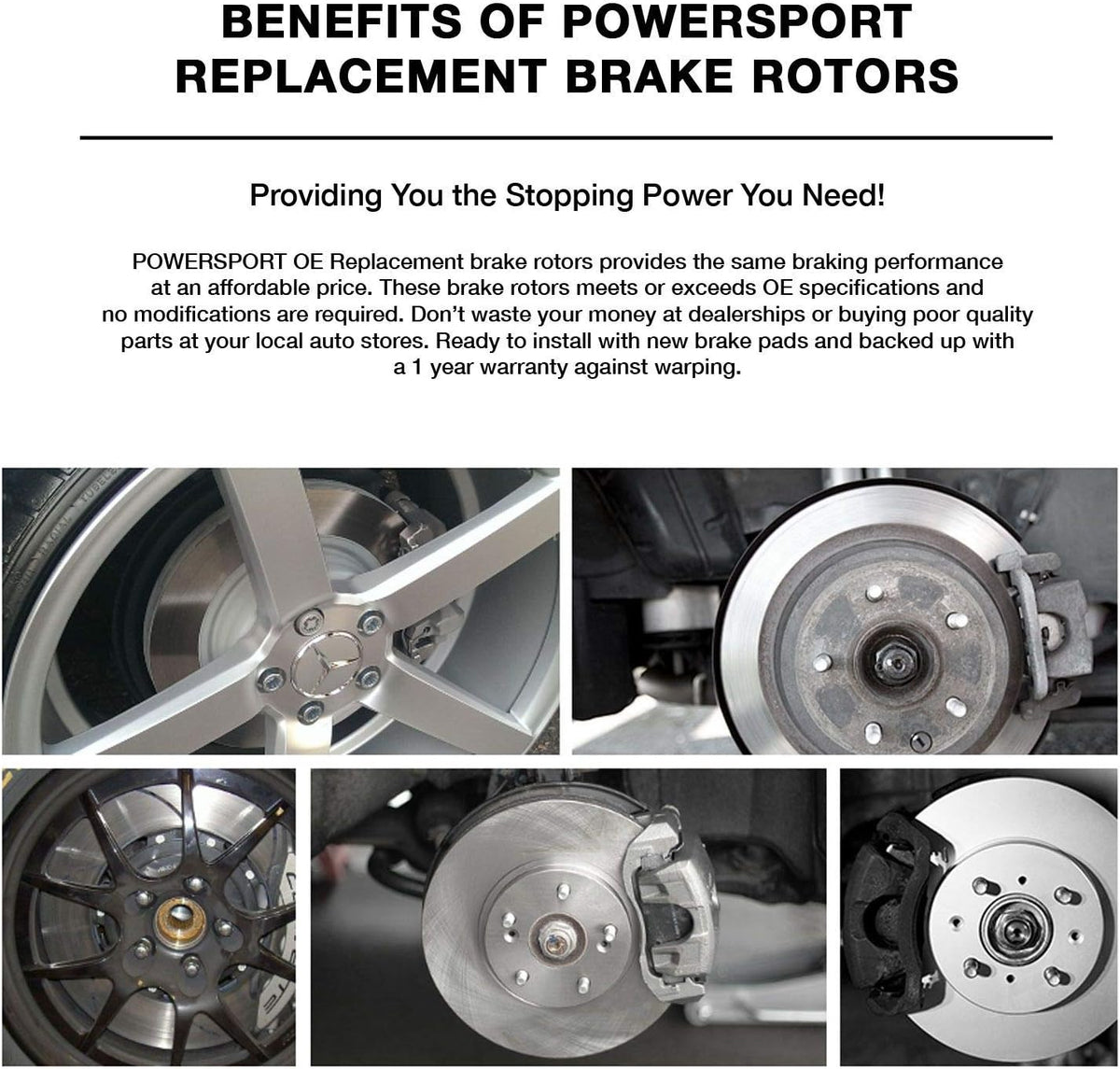 Front Rear Brakes and Rotors Kit Semi Metallic Brake Pads W456497