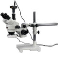 3.5X-90X Trinocular LED Boom Stand Stereo Microscope with 5MP Camera W37772