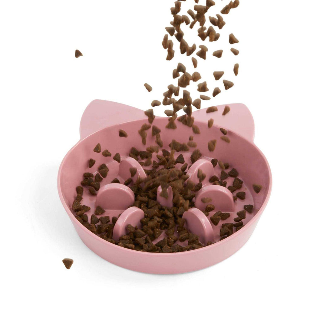 Mauve Slow Feeder Cat Bowl U8329