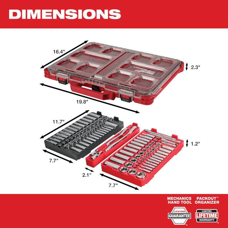 106-Piece SAE/Metric Ratchet and Socket Mechanics Tool Set with Case B9678