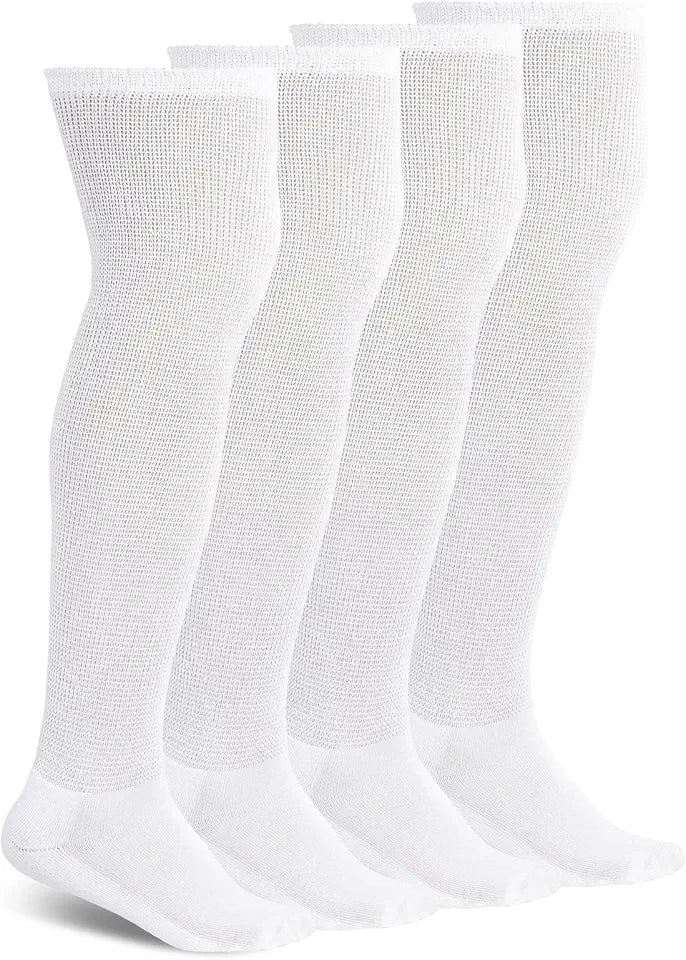 4 Pair Over Knee Non-Binding Cushioned Socks S6081