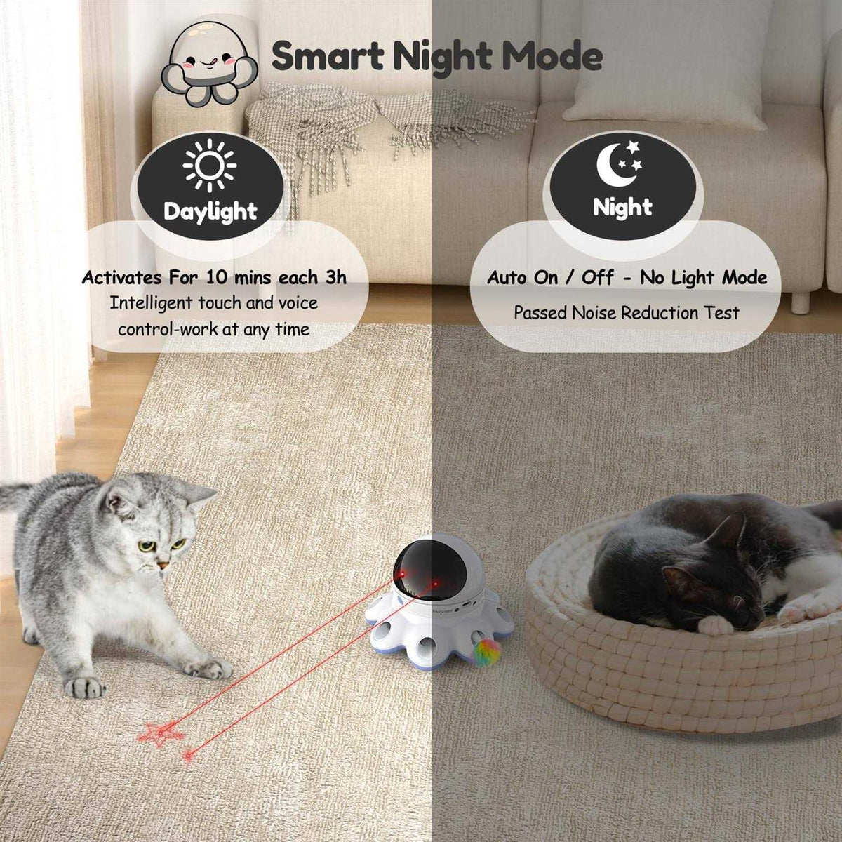 2-in-1 Interactive Cat Laser Toy O839406