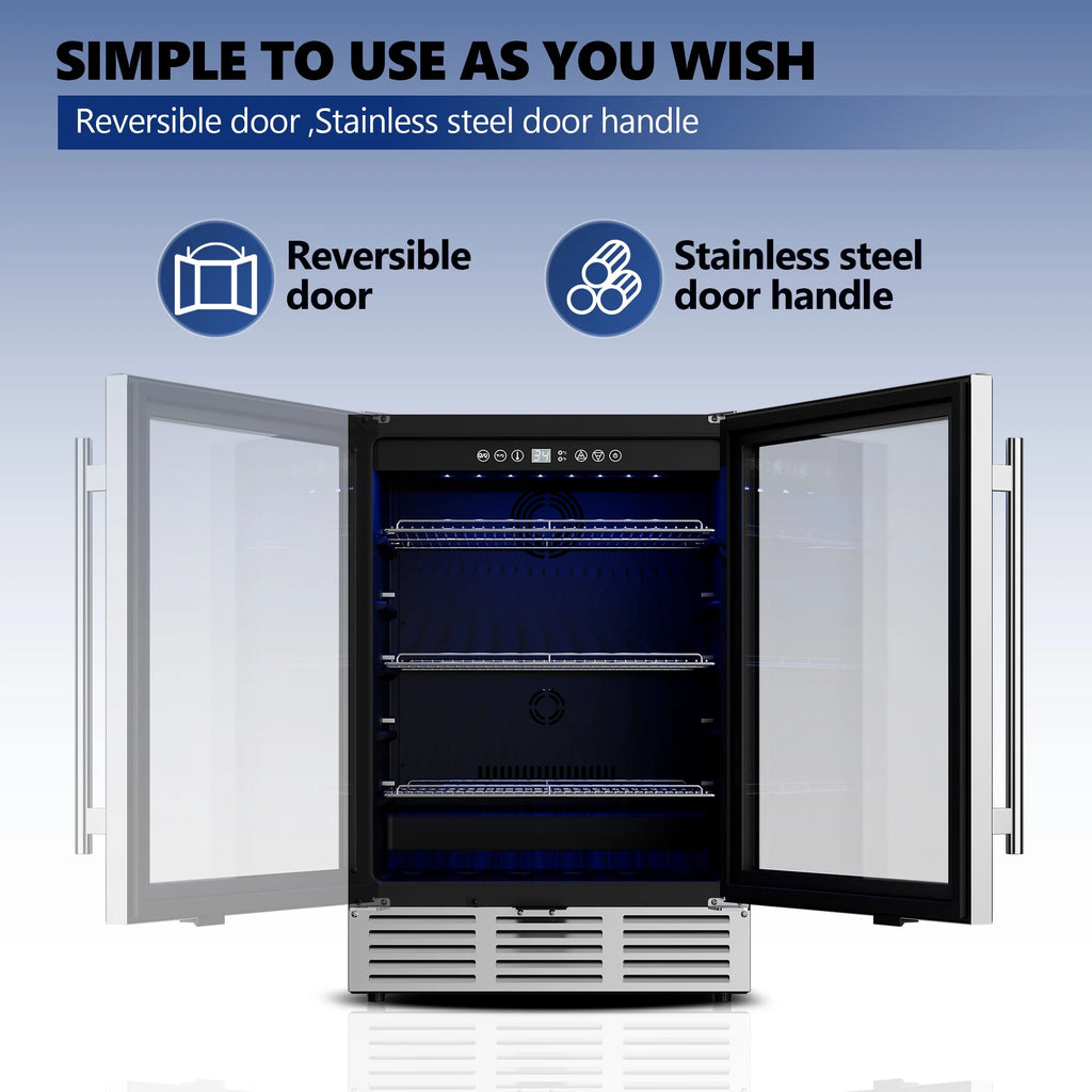 15 Beverage Cooler 32 Bottle Wine Fridge Glass Door F136653