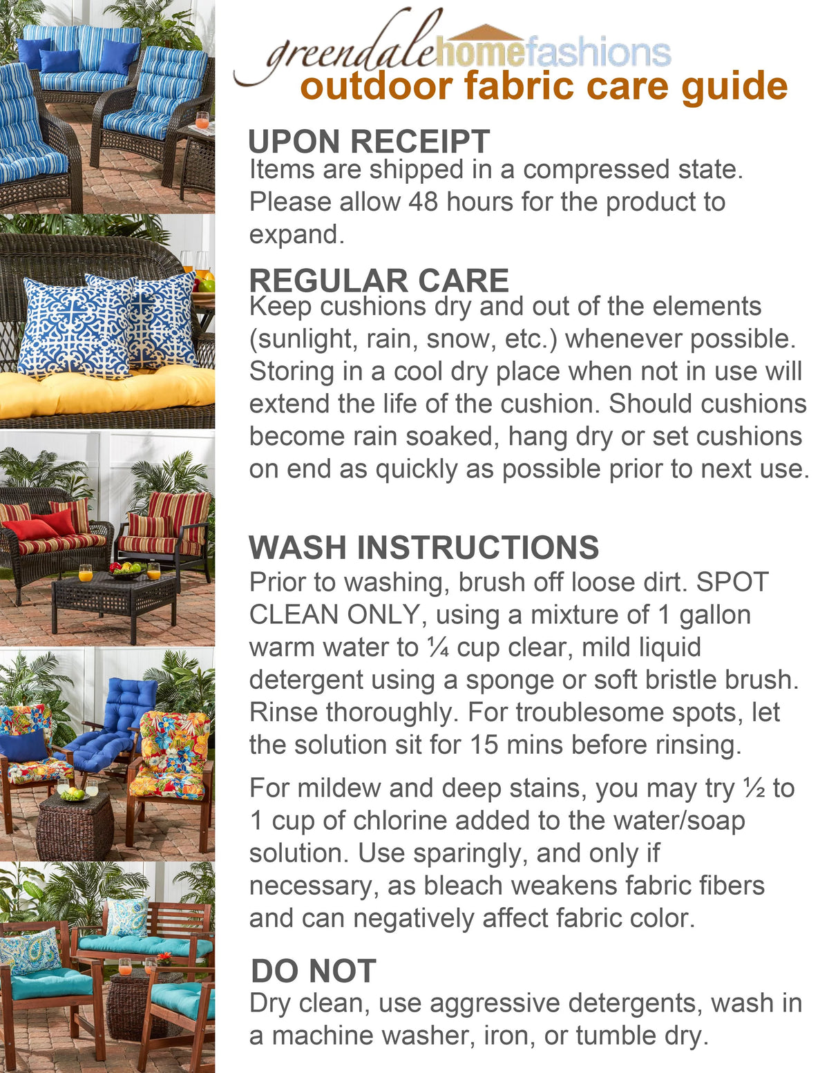 Indigo Lattice Outdoor Deep Seat Cushion Set J1123