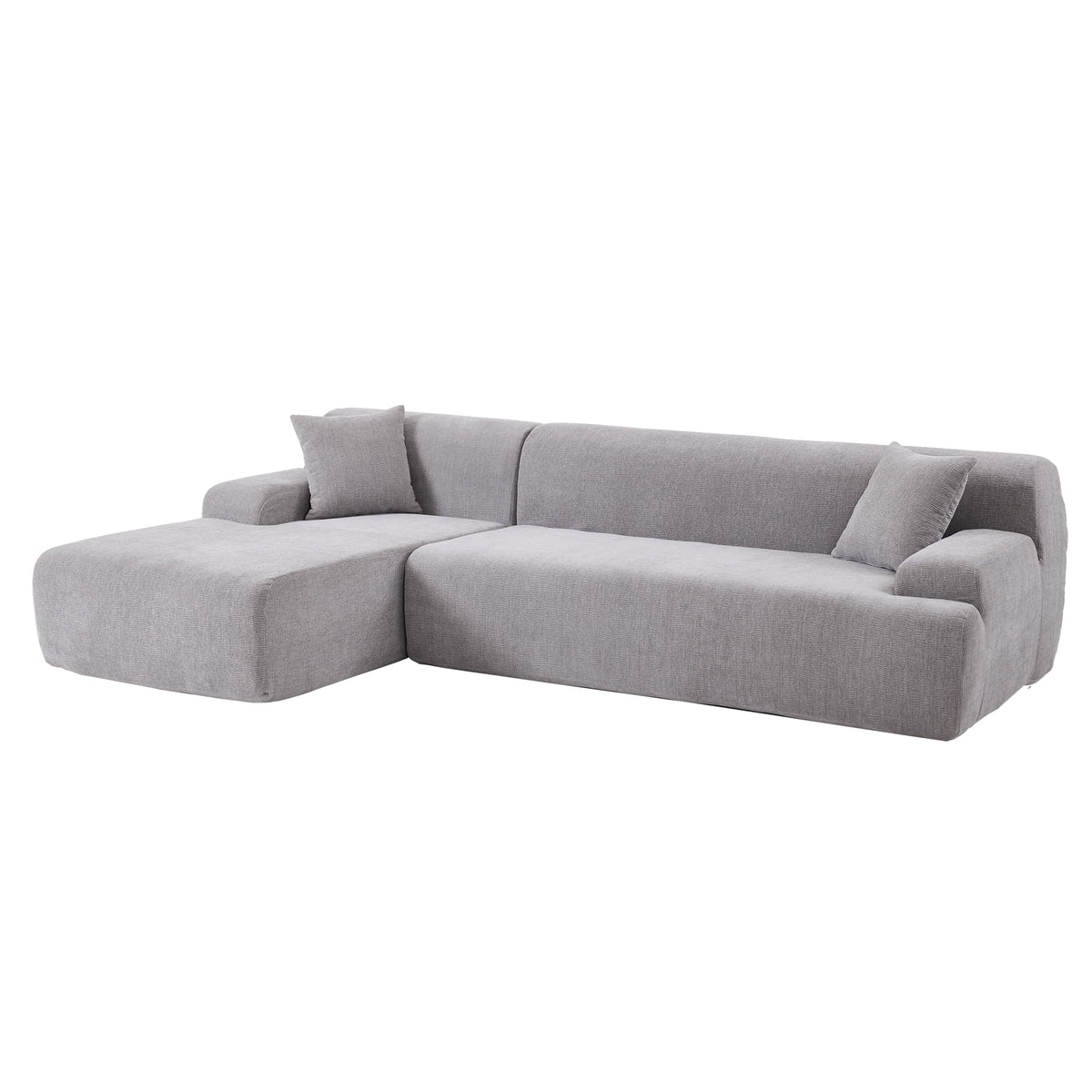 Gray L-Shape Modular Sectional Sofa Y47912