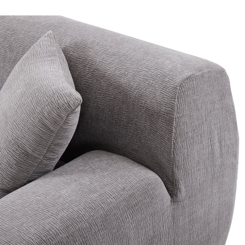 Gray L-Shape Modular Sectional Sofa Y47912