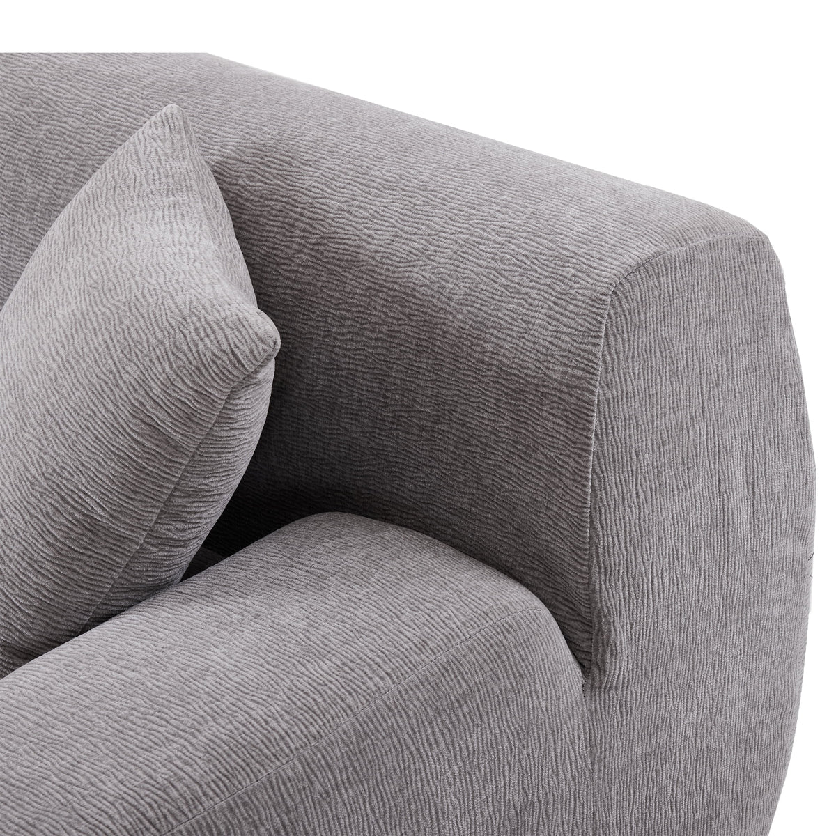 Gray L-Shape Modular Sectional Sofa Y47912