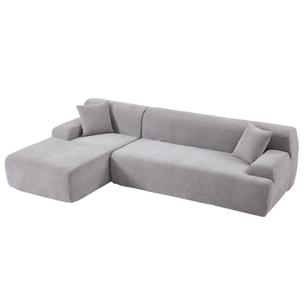 Gray L-Shape Modular Sectional Sofa Y47912