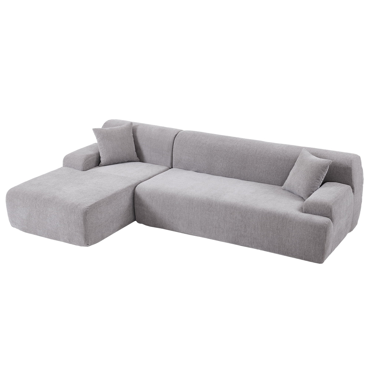 Gray L-Shape Modular Sectional Sofa Y47912