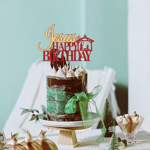 Christmas Cake Toppers 10Pcs Golden Acrylic Q453565