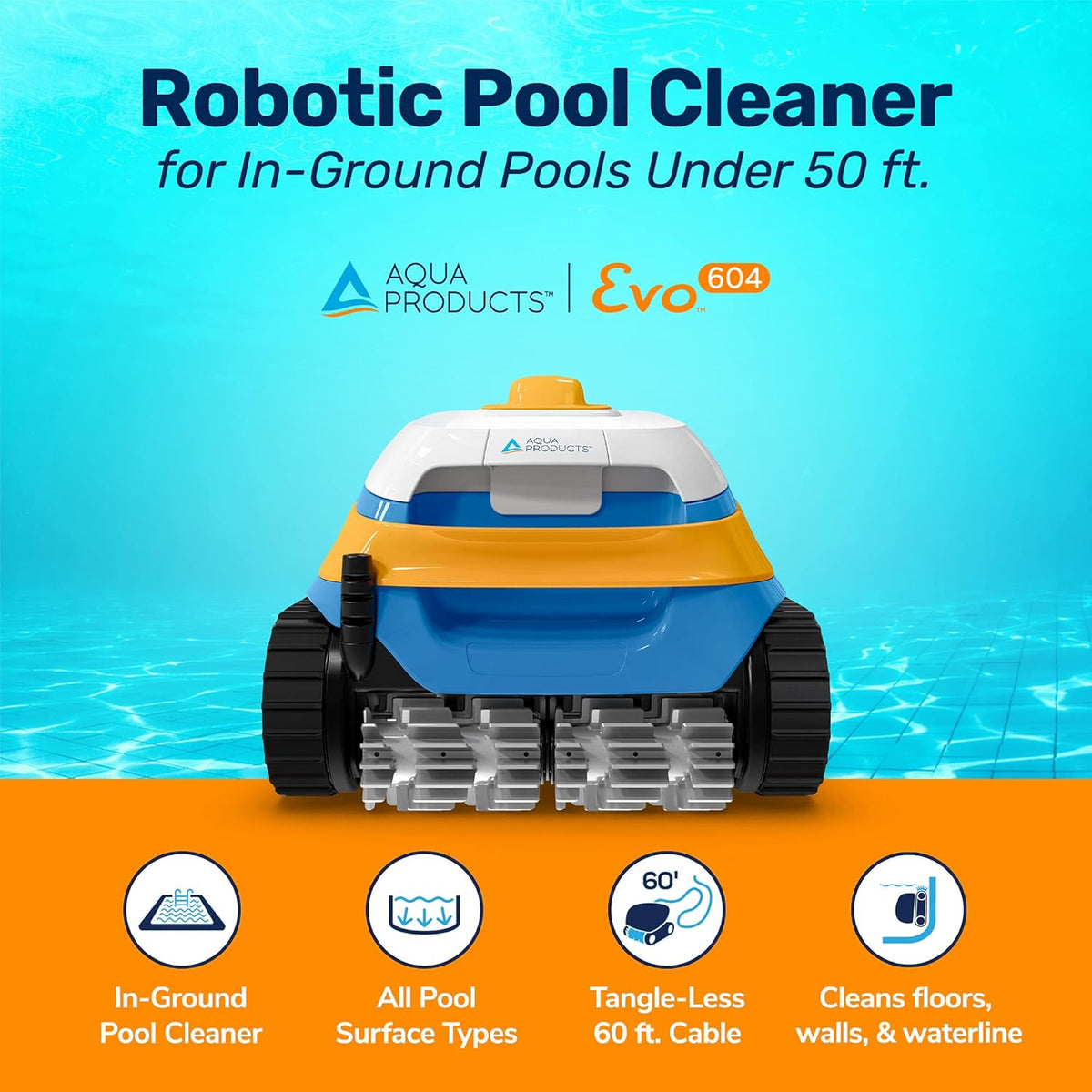 Robotic Pool Cleaner with 60ft Cable M449648