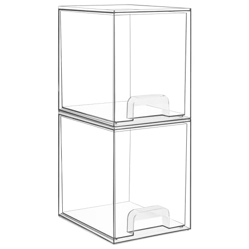 Clear Stackable Acrylic Storage Drawers 2 Pack J535604