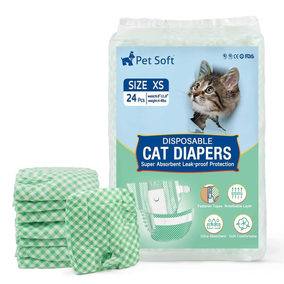 Soft Disposable Female Cat & Dog Diapers U7068