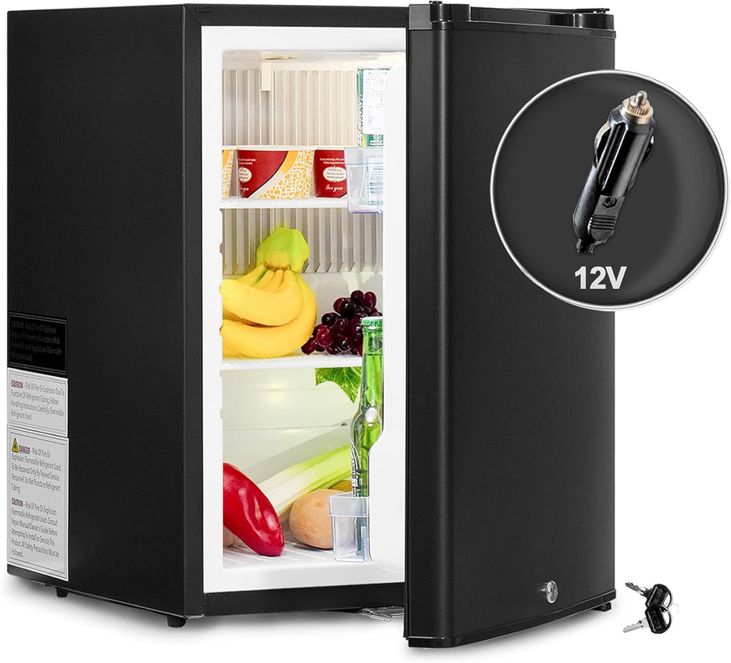 12V Compact Refrigerator with Lock, 36 qt F269