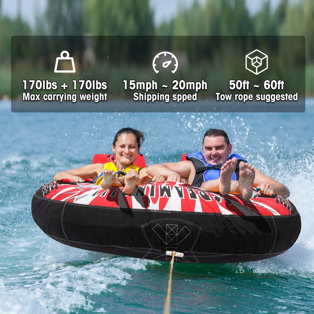 Inflatable Towable Tubes for Boating, 2-Person D751518