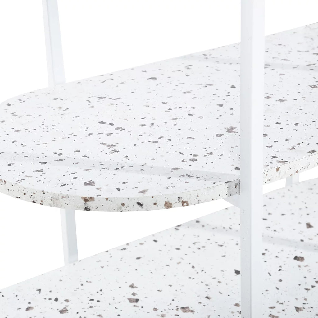 4-Tier Marble White Storage Shelf Z67956