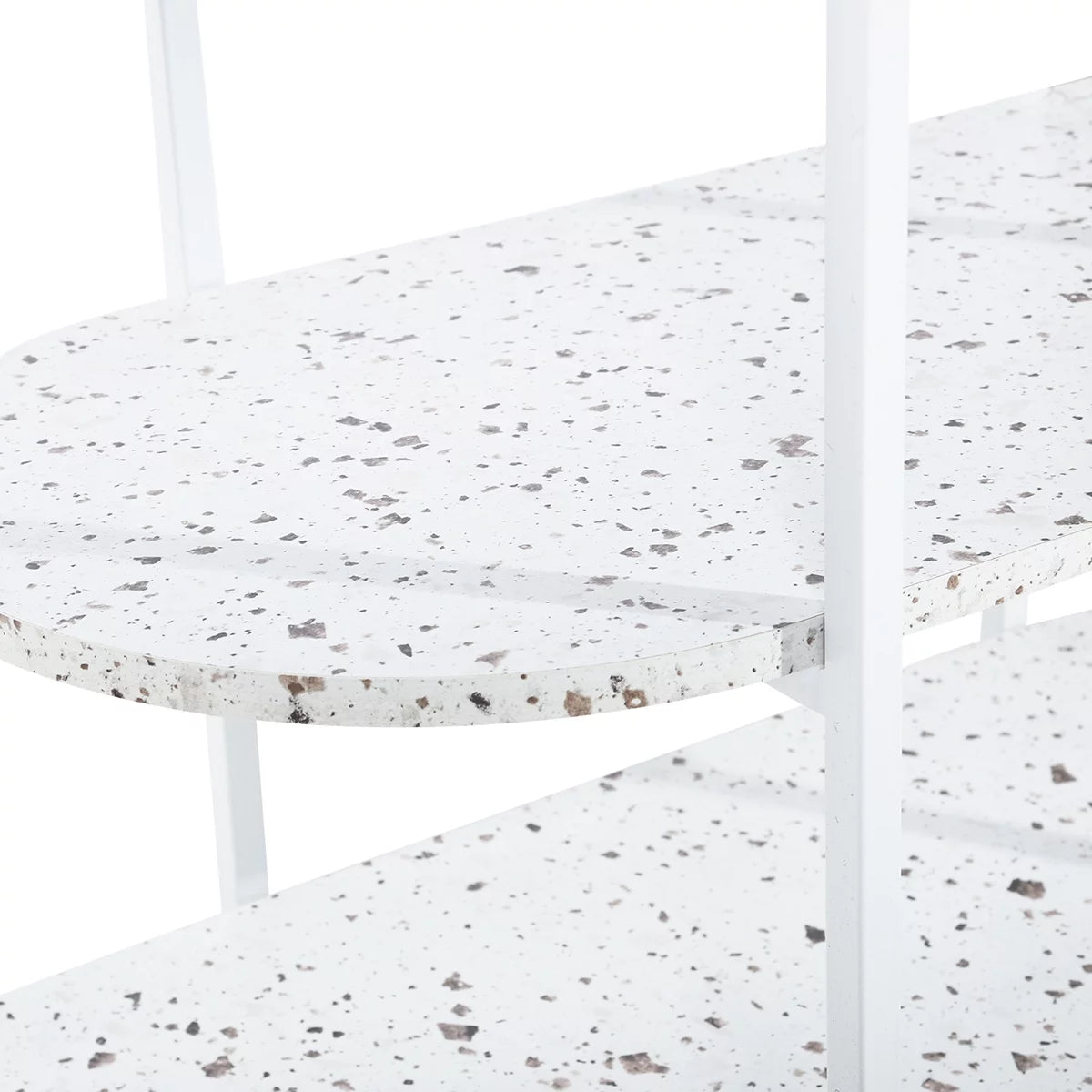 4-Tier Marble White Storage Shelf Z67956